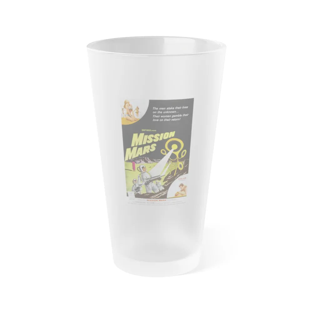 MISSION MARS 1968 Movie Poster - Frosted Pint Glass 16oz-16oz-Frosted-Go Mug Yourself