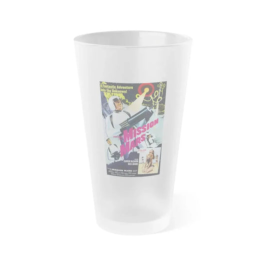 MISSION MARS (2) 1968 Movie Poster - Frosted Pint Glass 16oz 16oz Frosted - Go Mug Yourself