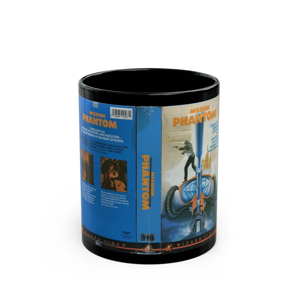 MISSION PHANTOM (VHS COVER) - Black Coffee Mug-11oz-Go Mug Yourself