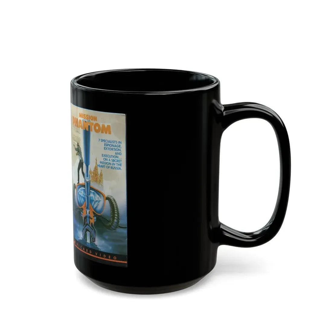 MISSION PHANTOM (VHS COVER) - Black Coffee Mug - Go Mug Yourself