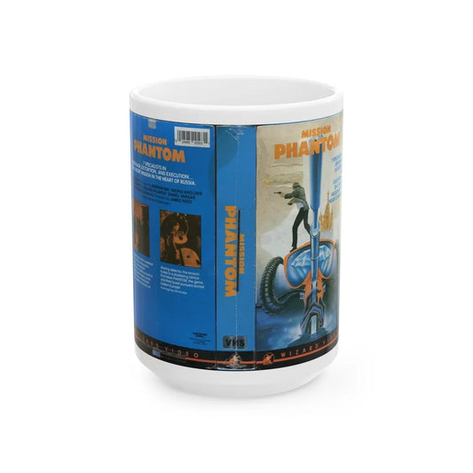 MISSION PHANTOM (VHS COVER) - White Coffee Mug-15oz-Go Mug Yourself