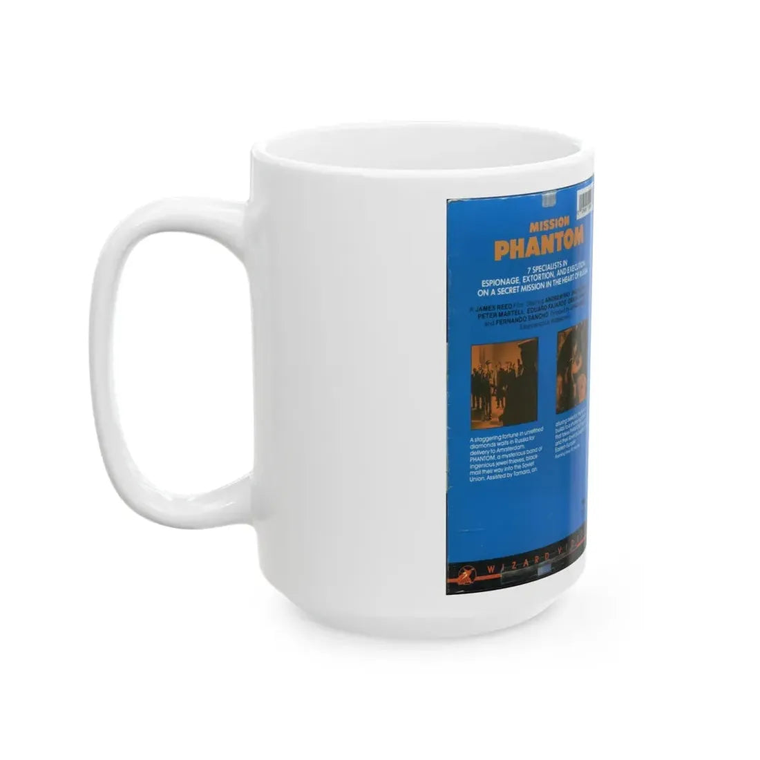 MISSION PHANTOM (VHS COVER) - White Coffee Mug - Go Mug Yourself