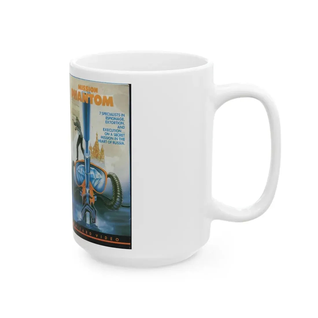 MISSION PHANTOM (VHS COVER) - White Coffee Mug - Go Mug Yourself