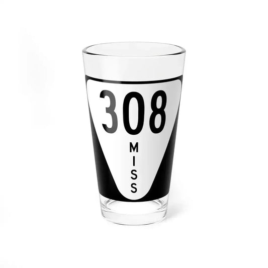 Mississippi 308 (Mississippi) (Road Sign) Pint Glass 16oz 16oz - Go Mug Yourself