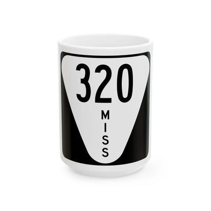 Mississippi 320 (Mississippi) (Road Sign) White Coffee Mug 15oz - Go Mug Yourself