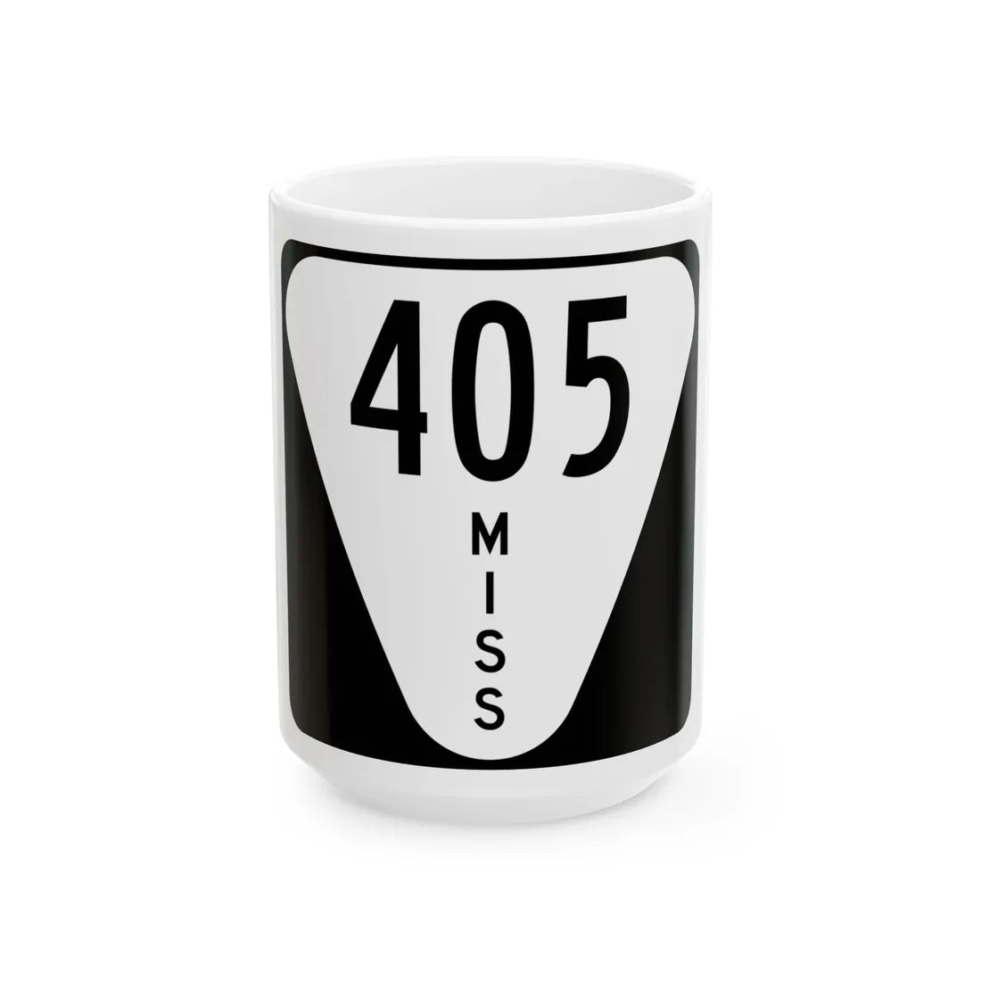 Mississippi 405 (Mississippi) (Road Sign) White Coffee Mug 15oz - Go Mug Yourself