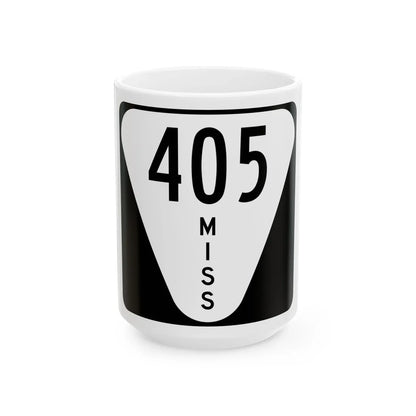 Mississippi 405 (Mississippi) (Road Sign) White Coffee Mug 15oz - Go Mug Yourself