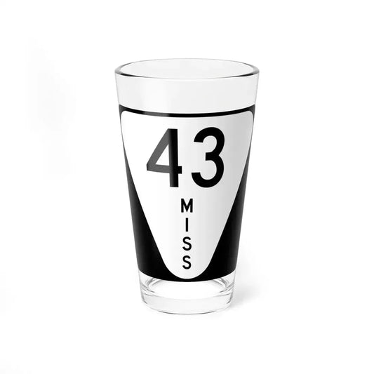 Mississippi 43 (Mississippi) (Road Sign) Pint Glass 16oz 16oz - Go Mug Yourself
