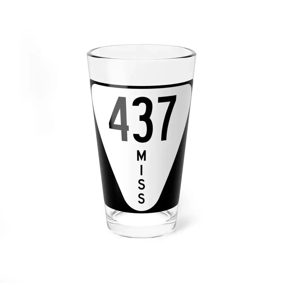 Mississippi 437 (Mississippi) (Road Sign) Pint Glass 16oz 16oz - Go Mug Yourself