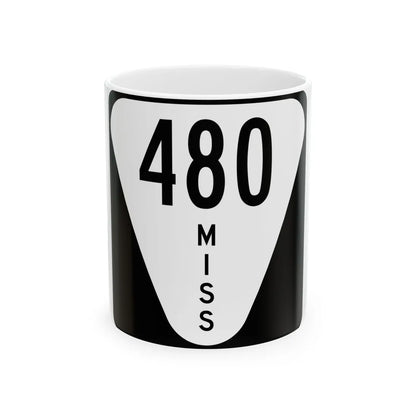 Mississippi 480 (Mississippi) (Road Sign) White Coffee Mug 11oz - Go Mug Yourself