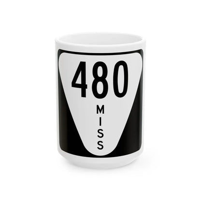 Mississippi 480 (Mississippi) (Road Sign) White Coffee Mug 15oz - Go Mug Yourself