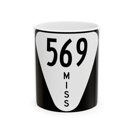 Mississippi 569 (Mississippi) (Road Sign) White Coffee Mug 11oz - Go Mug Yourself