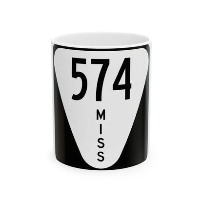 Mississippi 574 (Mississippi) (Road Sign) White Coffee Mug 11oz - Go Mug Yourself