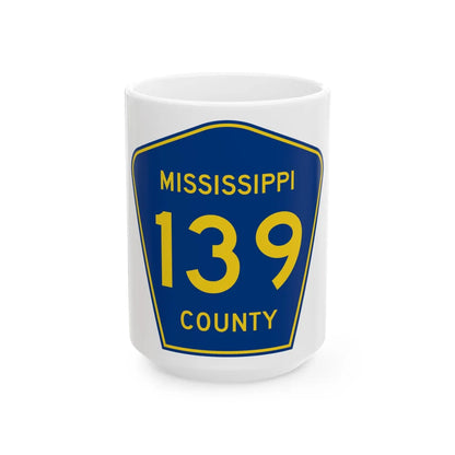 Mississippi County Route 139 AR (Arkansas) (Road Sign) White Coffee Mug 15oz - Go Mug Yourself