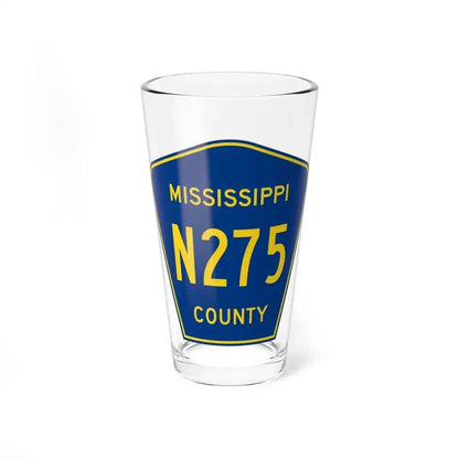 Mississippi County Route N275 AR (Arkansas) (Road Sign) Pint Glass 16oz 16oz - Go Mug Yourself