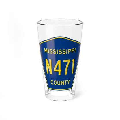 Mississippi County Route N471 AR (Arkansas) (Road Sign) Pint Glass 16oz 16oz - Go Mug Yourself