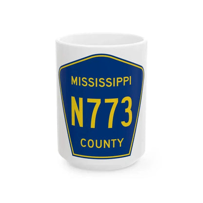 Mississippi County Route N773 AR (Arkansas) (Road Sign) White Coffee Mug 15oz - Go Mug Yourself