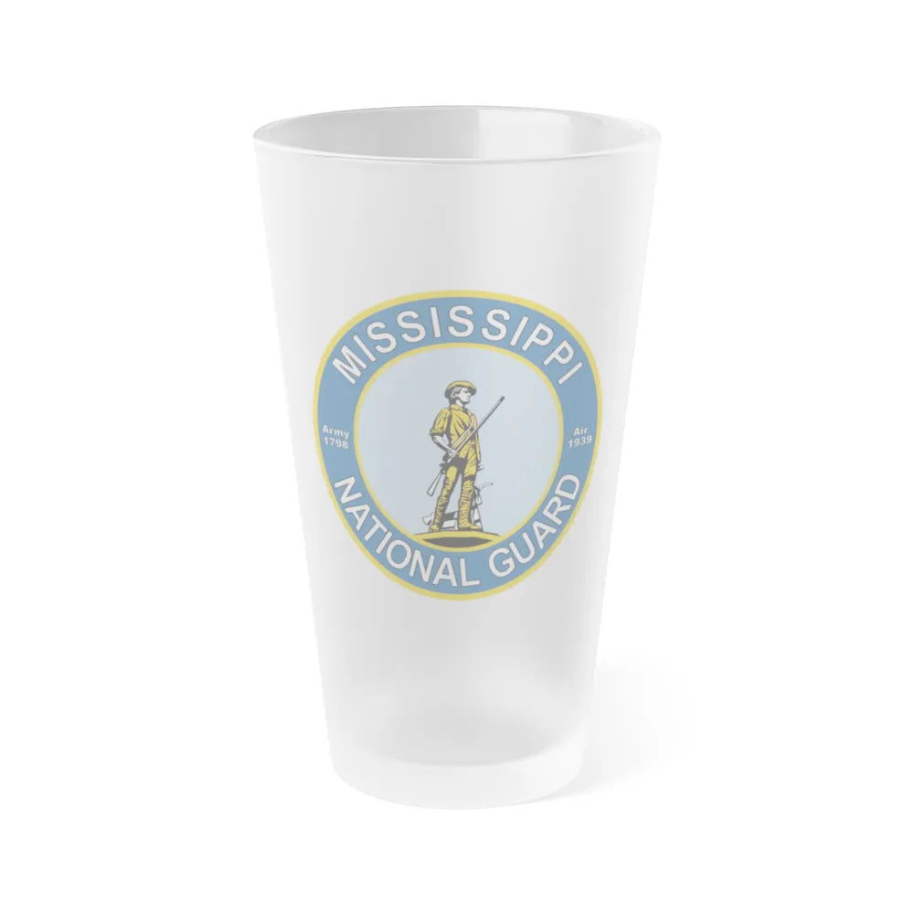 Mississippi National Guard - Frosted Pint Glass 16oz-16oz-Frosted-Go Mug Yourself