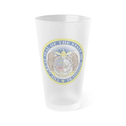 Missouri State Seal - Frosted Pint Glass 16oz-16oz-Frosted-Go Mug Yourself