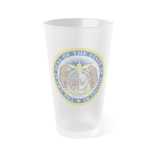 Missouri State Seal - Frosted Pint Glass 16oz-16oz-Frosted-Go Mug Yourself