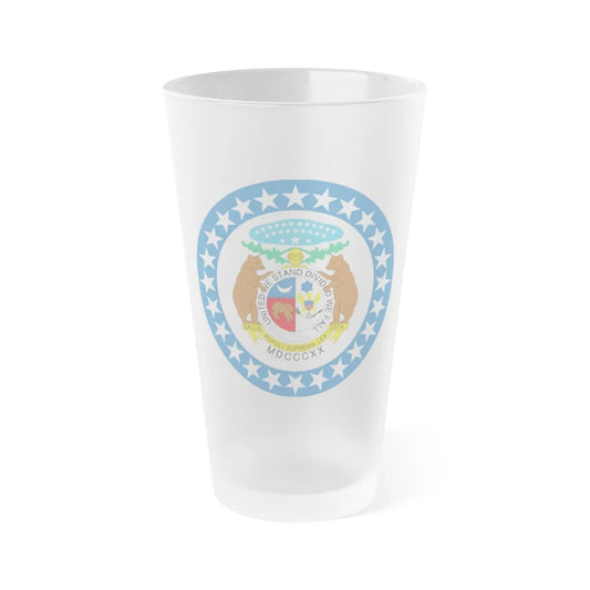 Missouri State Seal NARA - Frosted Pint Glass 16oz-16oz-Frosted-Go Mug Yourself