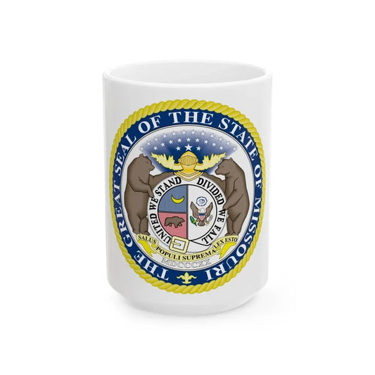 Missouri State Seal - White Coffee Mug 15oz - Go Mug Yourself