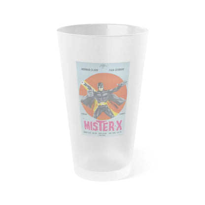 MISTER X (AVENGER X) 1967 Movie Poster - Frosted Pint Glass 16oz-16oz-Frosted-Go Mug Yourself