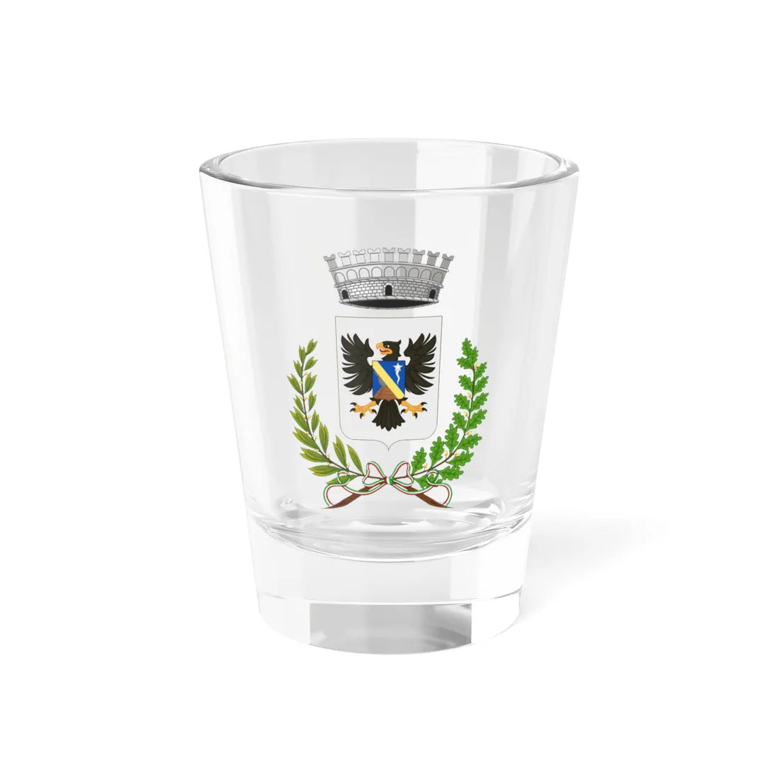Misterbianco-Stemma pre-2023 (Italy) (Coat of Arms) Shot Glass 1.5oz 1.5oz - Go Mug Yourself