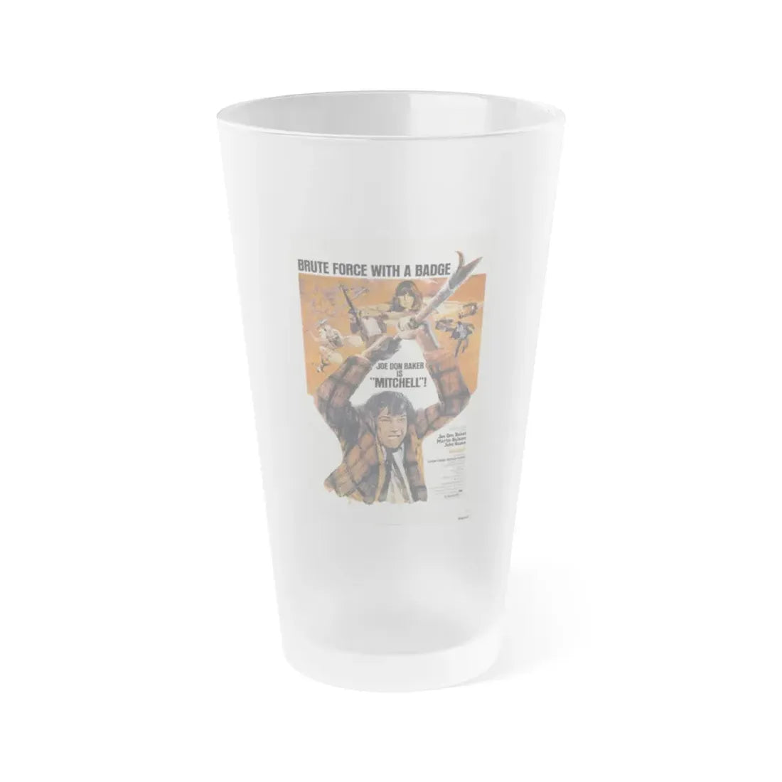 MITCHELL 1975 Movie Poster - Frosted Pint Glass 16oz 16oz Frosted - Go Mug Yourself
