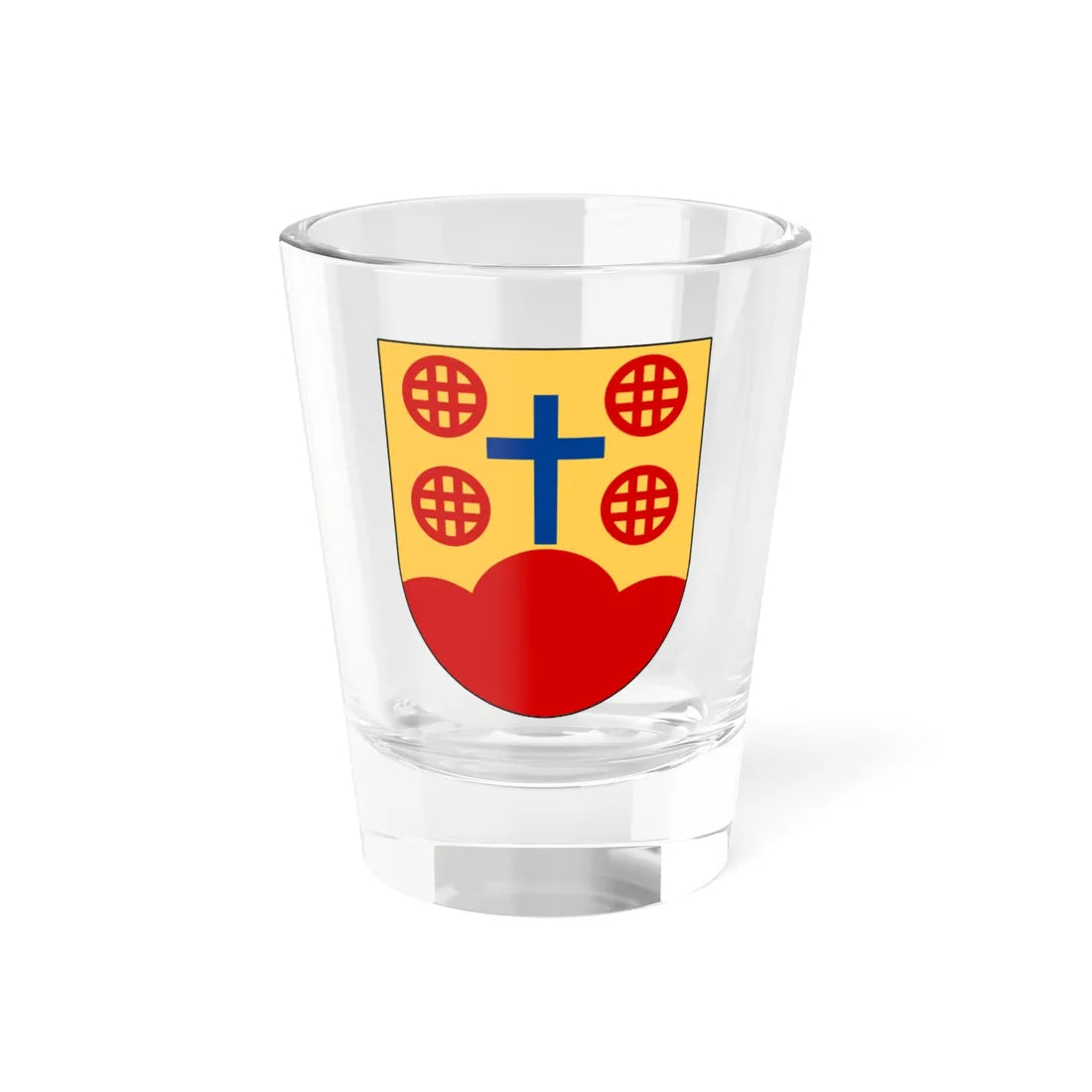 Mjölby och Högby församlingars pastorat vapen (Sweden) (Coat of Arms) Shot Glass 1.5oz 1.5oz - Go Mug Yourself