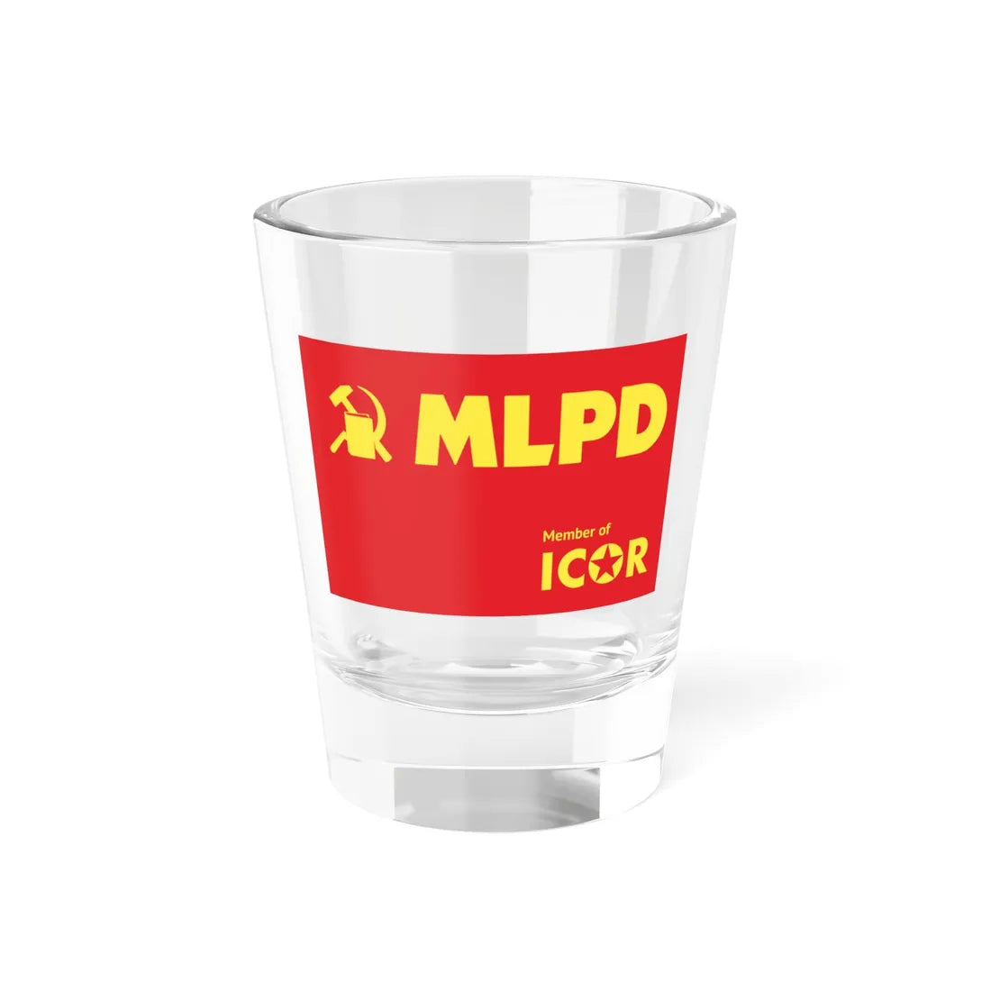 MLPD Parteifahne 2011 (Germany) Shot Glass 1.5oz 1.5oz - Go Mug Yourself