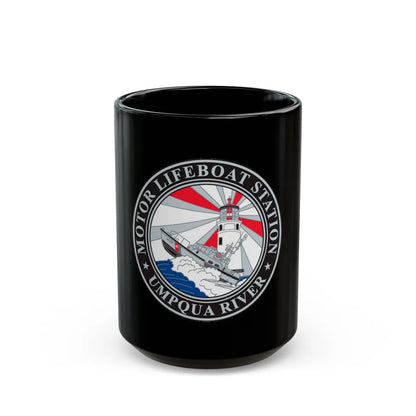 MLSTA Umpqua River (U.S. Coast Guard) Black Coffee Mug-15oz-Go Mug Yourself