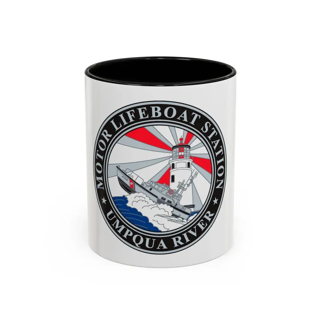 MLSTA Umpqua River (U.S. Coast Guard) Accent Coffee Mug 11oz Black - Go Mug Yourself