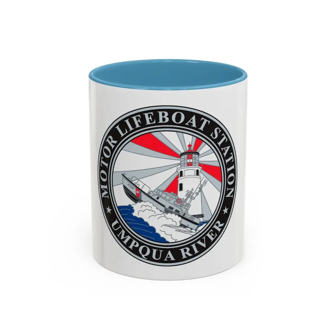 MLSTA Umpqua River (U.S. Coast Guard) Accent Coffee Mug 11oz Light Blue - Go Mug Yourself