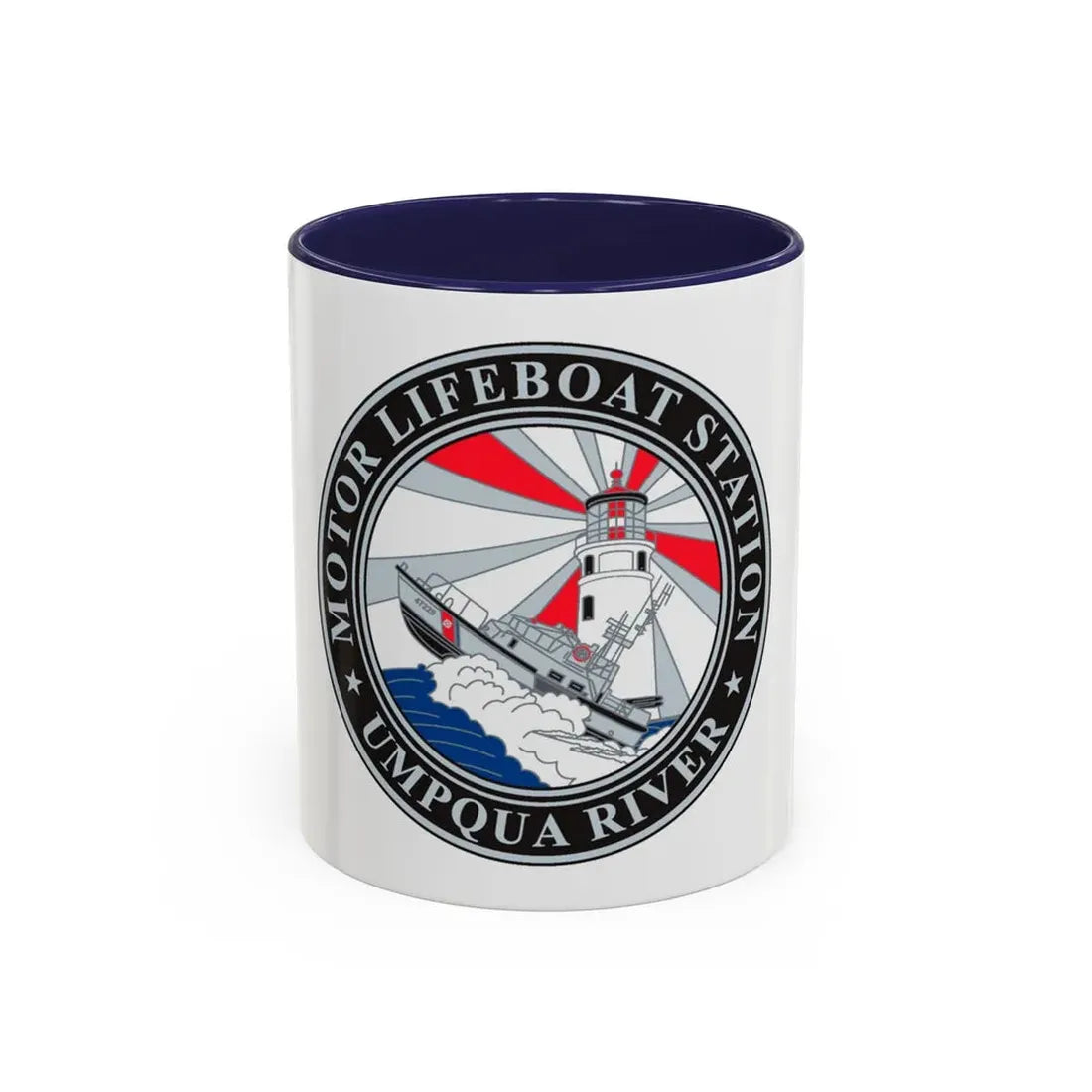 MLSTA Umpqua River (U.S. Coast Guard) Accent Coffee Mug 11oz Navy - Go Mug Yourself