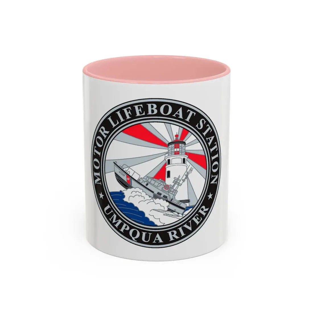 MLSTA Umpqua River (U.S. Coast Guard) Accent Coffee Mug 11oz Pink - Go Mug Yourself