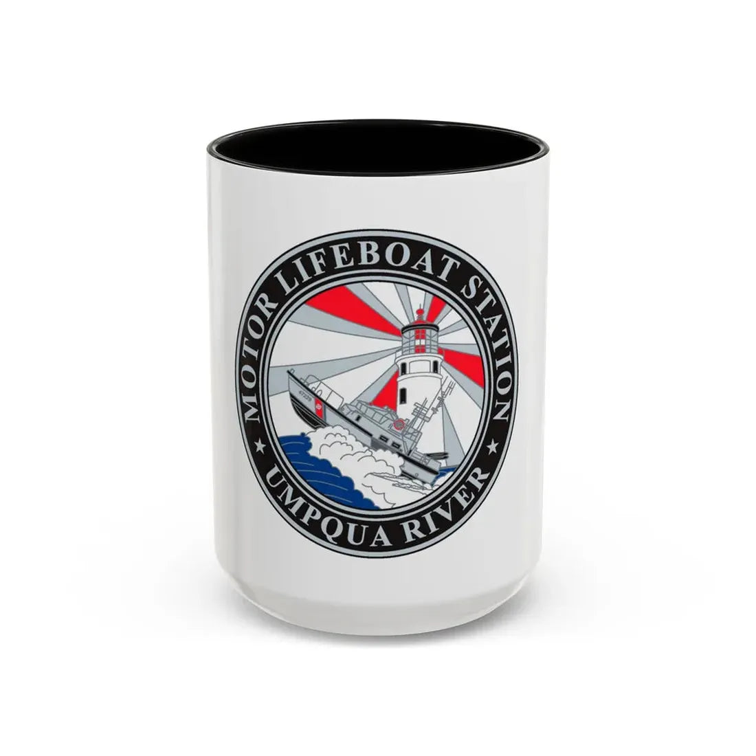 MLSTA Umpqua River (U.S. Coast Guard) Accent Coffee Mug 15oz Black - Go Mug Yourself