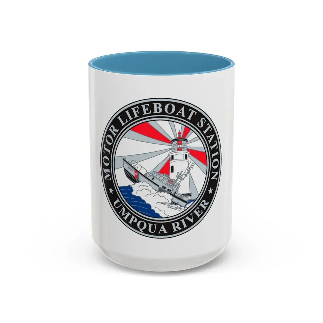 MLSTA Umpqua River (U.S. Coast Guard) Accent Coffee Mug 15oz Light Blue - Go Mug Yourself