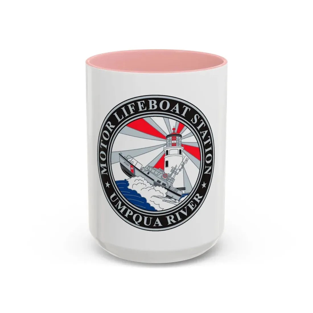 MLSTA Umpqua River (U.S. Coast Guard) Accent Coffee Mug 15oz Pink - Go Mug Yourself