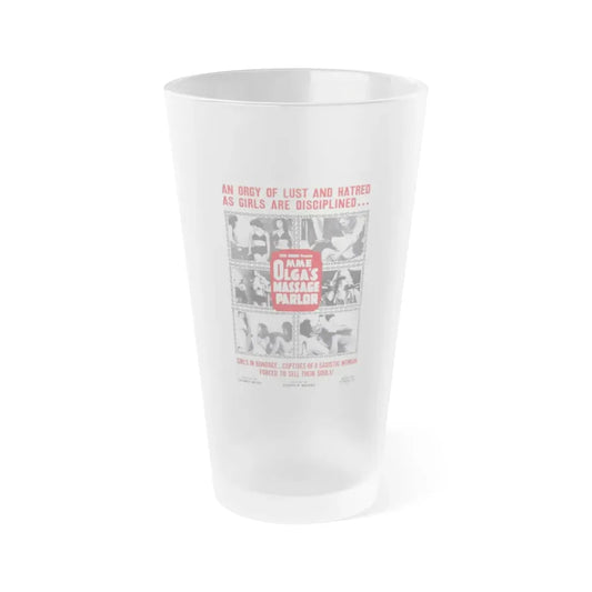 MME OLGA'S MASSAGE PARLOR 1965 Movie Poster - Frosted Pint Glass 16oz 16oz Frosted - Go Mug Yourself