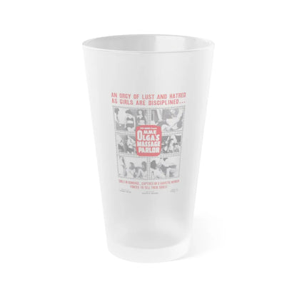 MME OLGA'S MASSAGE PARLOR 1965 Movie Poster - Frosted Pint Glass 16oz-16oz-Frosted-Go Mug Yourself