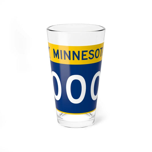MN-000 template (Minnesota) (Road Sign) Pint Glass 16oz 16oz - Go Mug Yourself