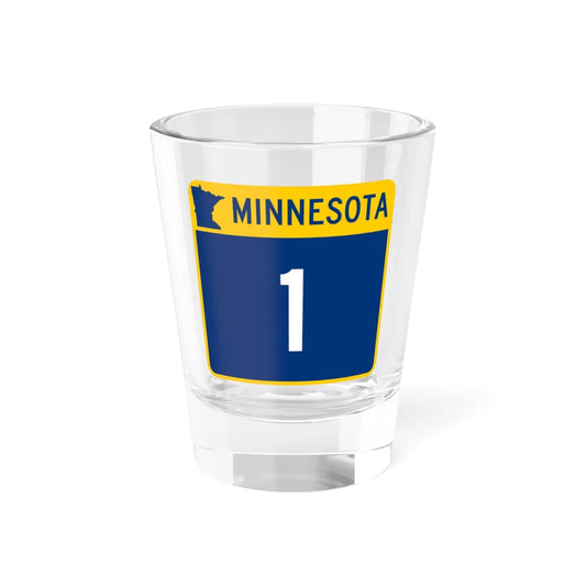 MN-1 (Minnesota) (Road Sign) Shot Glass 1.5oz 1.5oz - Go Mug Yourself