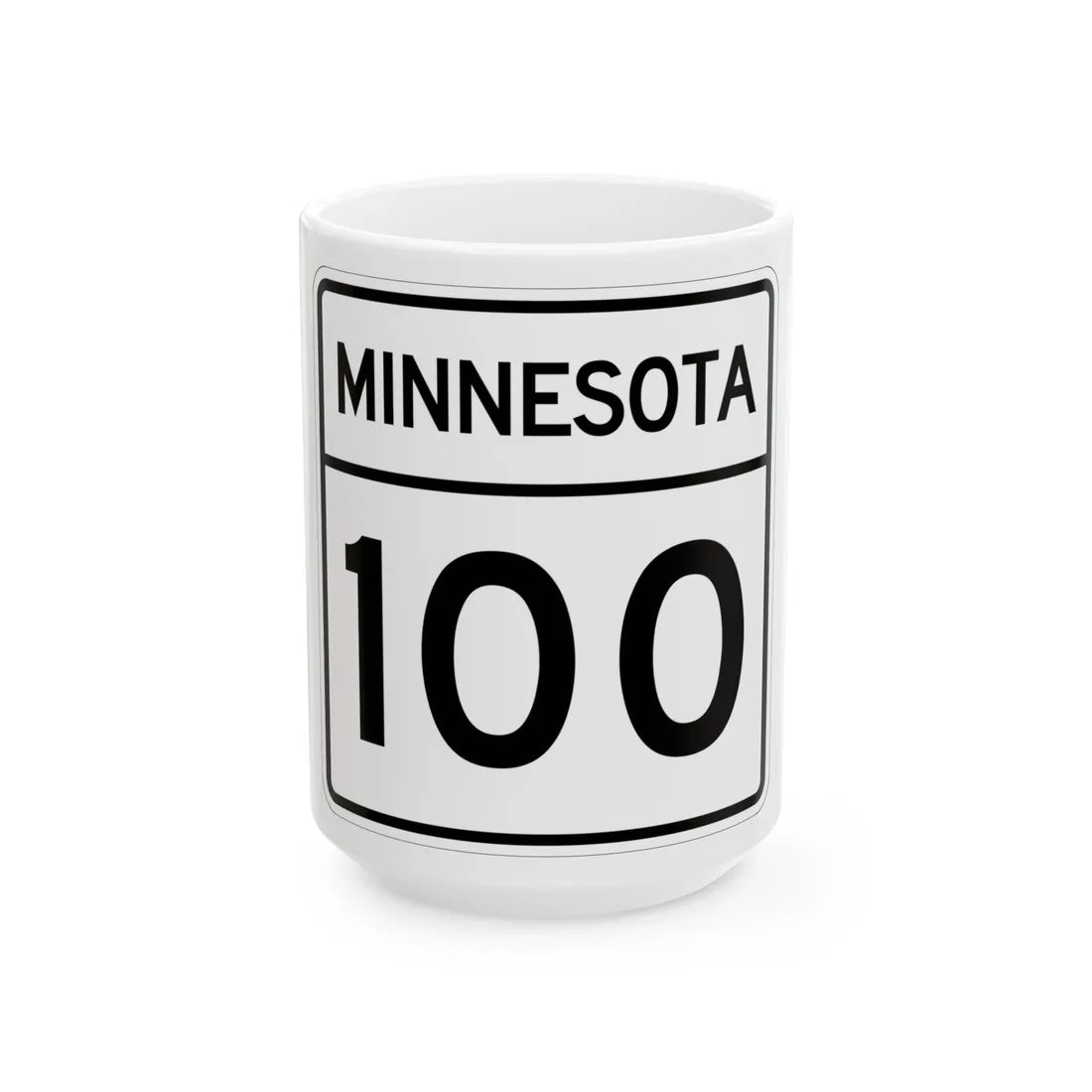 MN-100 1948 (Minnesota) (Road Sign) White Coffee Mug 15oz - Go Mug Yourself