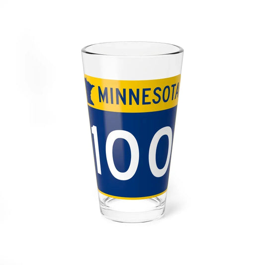 MN-100 (Minnesota) (Road Sign) Pint Glass 16oz 16oz - Go Mug Yourself