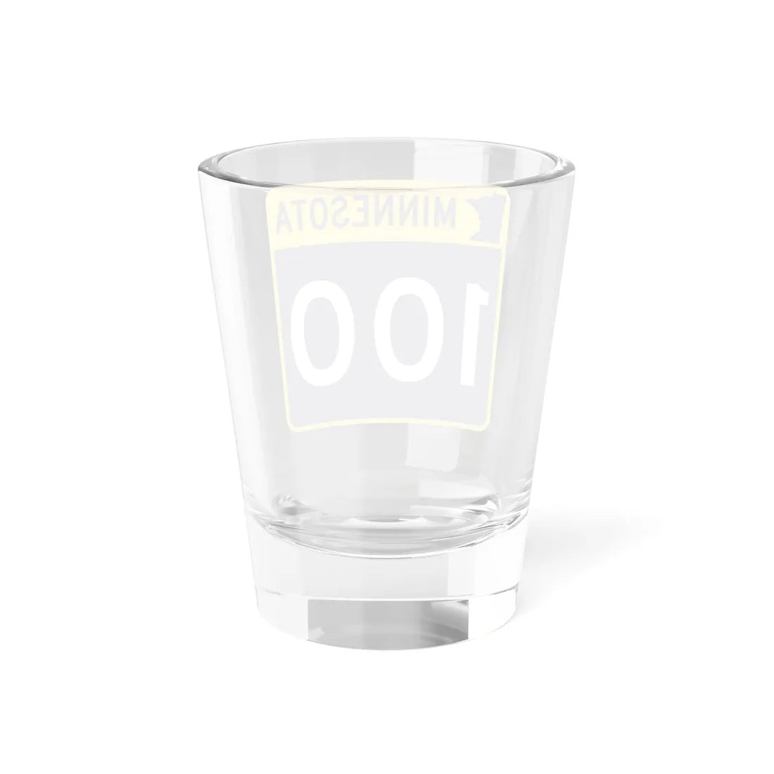 MN-100 (Minnesota) (Road Sign) Shot Glass 1.5oz - Go Mug Yourself