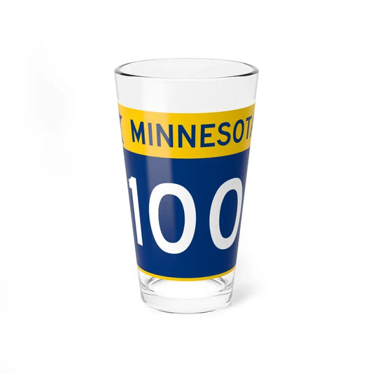 MN-100 wide (Minnesota) (Road Sign) Pint Glass 16oz 16oz - Go Mug Yourself
