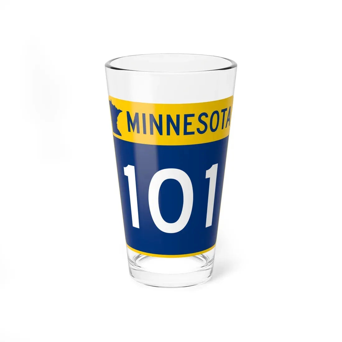 MN-101 (Minnesota) (Road Sign) Pint Glass 16oz 16oz - Go Mug Yourself