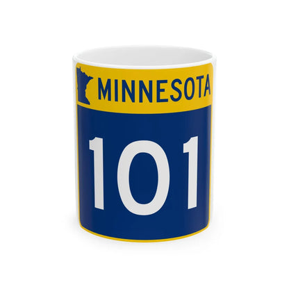 MN-101 (Minnesota) (Road Sign) White Coffee Mug 11oz - Go Mug Yourself