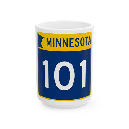 MN-101 (Minnesota) (Road Sign) White Coffee Mug 15oz - Go Mug Yourself